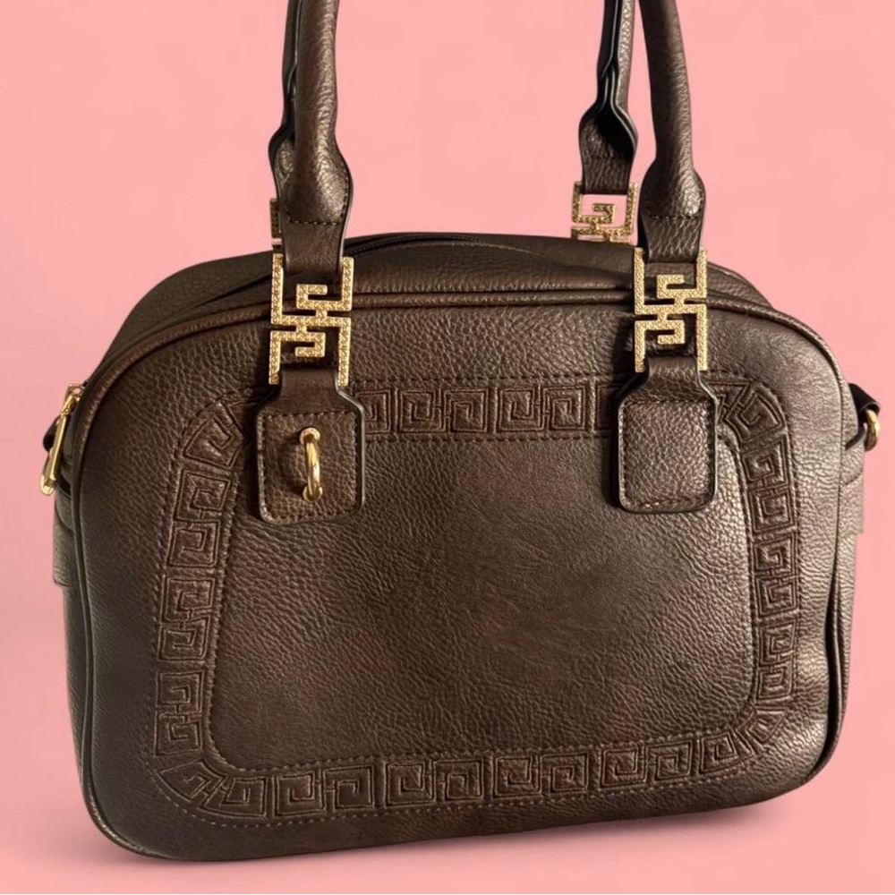 Montanawest Classic Brown Women's Tote Bag with Gold Hardware